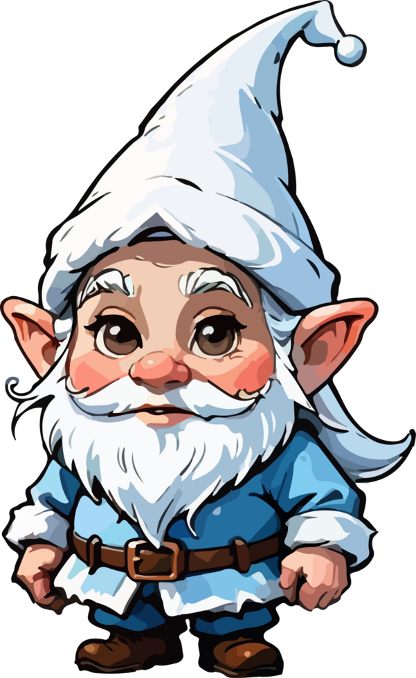 Winter Gnome Cartoon Image AI Generative png