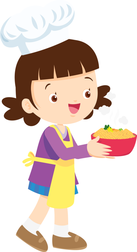 mignonne gens cuisine dans le cuisine concept png