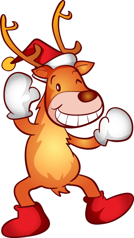 santa merry christmas cartoon character and element png