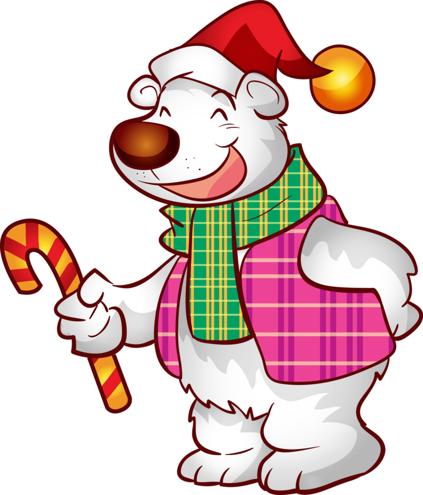 santa merry christmas cartoon character and element png