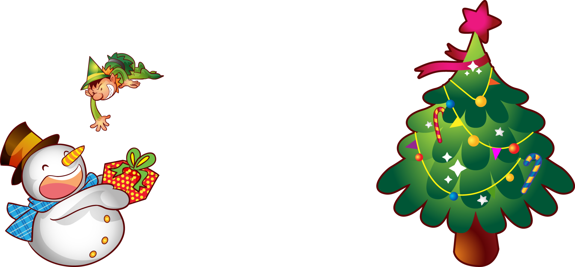 santa merry christmas cartoon character and element png