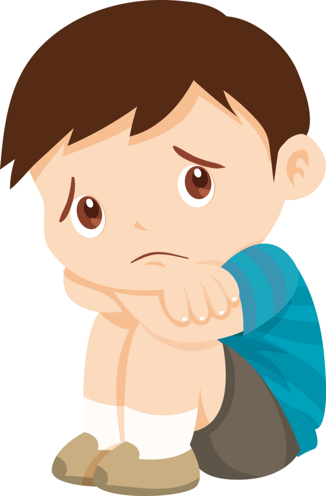 expression sad and cry cartoon character png