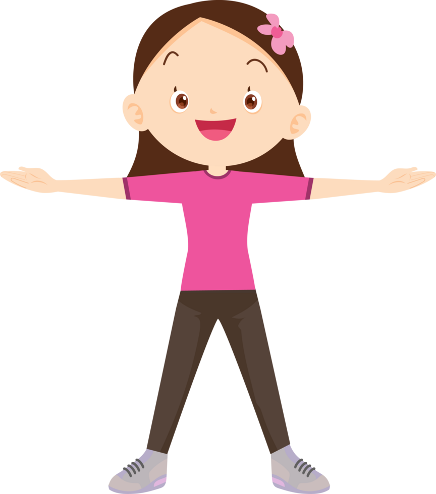 cute people training exercise cartoon character png