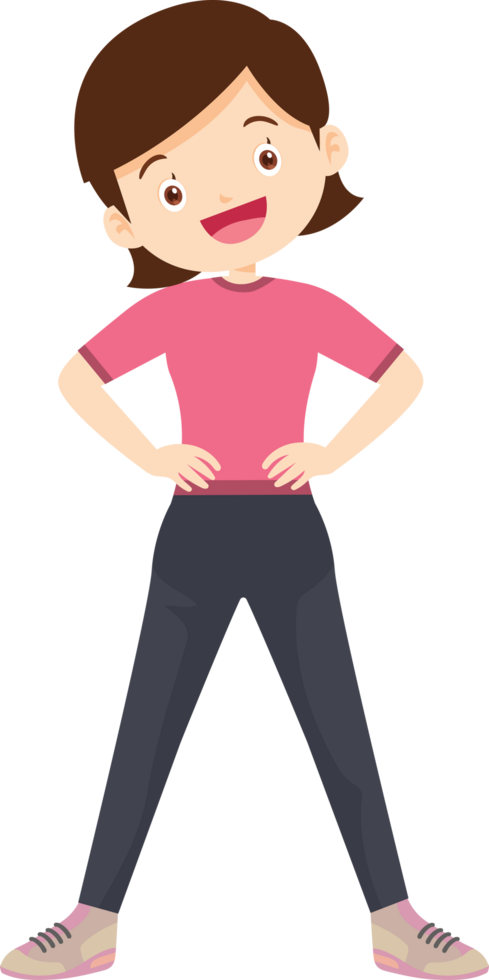 people training exercise cartoon character png