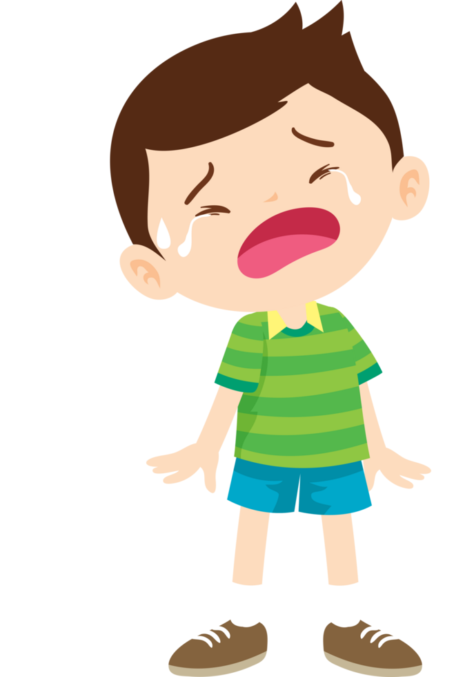 expression sad and cry cartoon character png