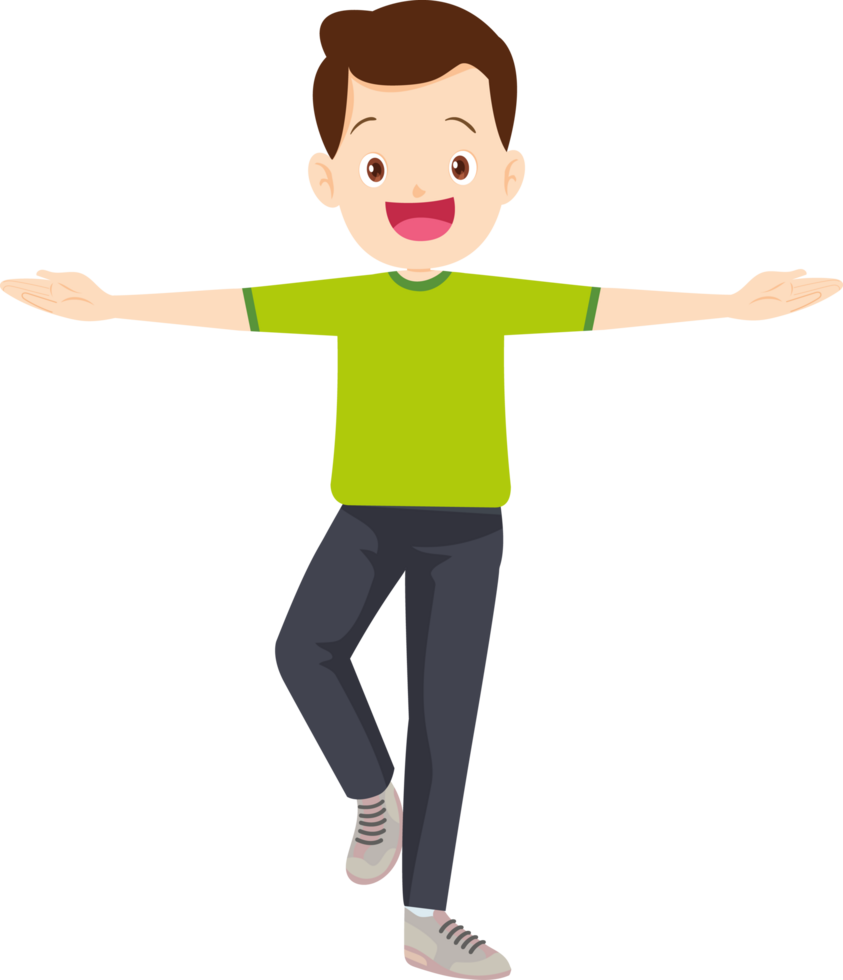 cute people training exercise cartoon character png
