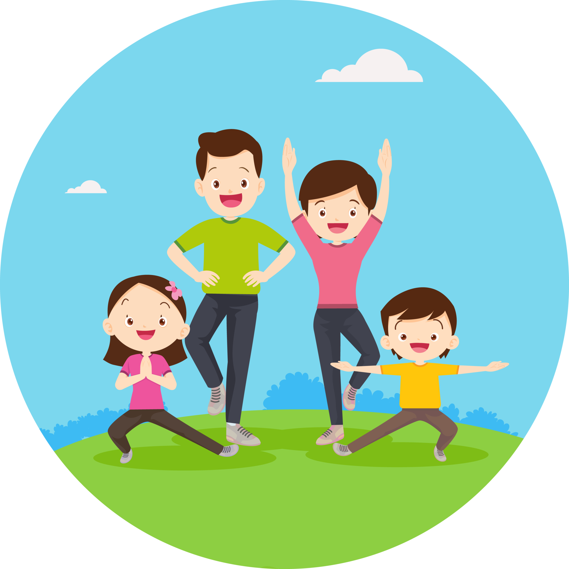 cute-people-training-exercise-cartoon-character-34095112-png