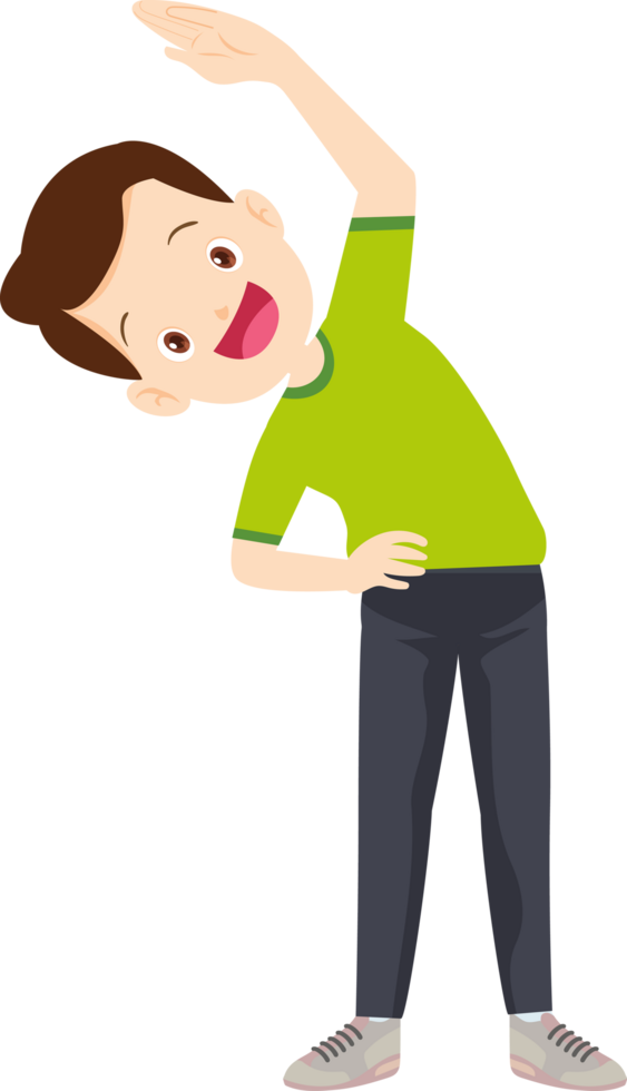 people training exercise cartoon character png