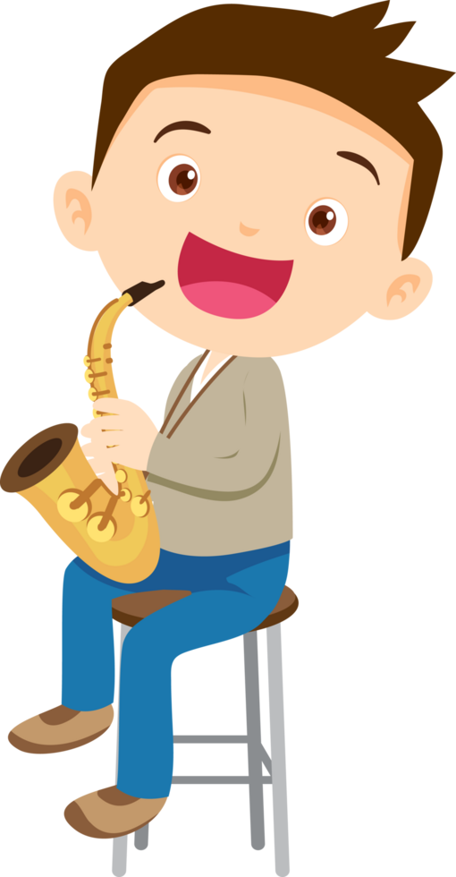 musical kid children playing music instrument png