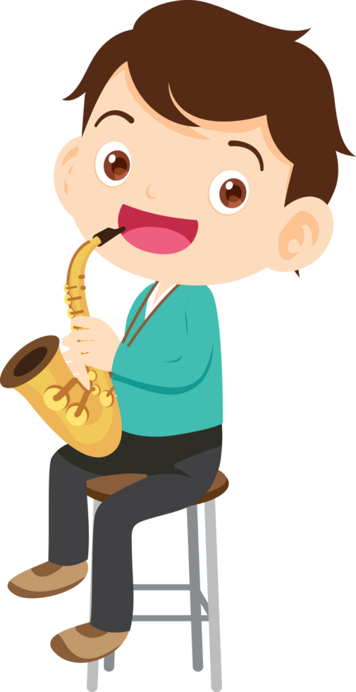 musical kid children playing music instrument png