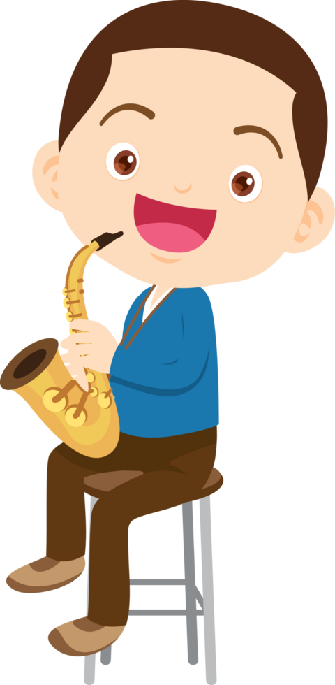 musical kid children playing music instrument png