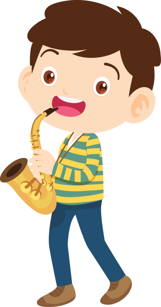 musical kid children playing music instrument png