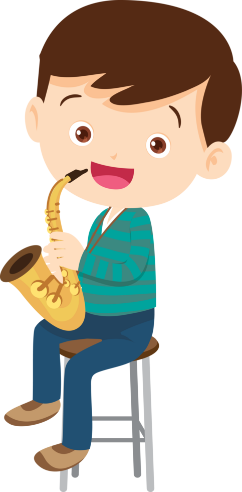 musical kid children playing music instrument png