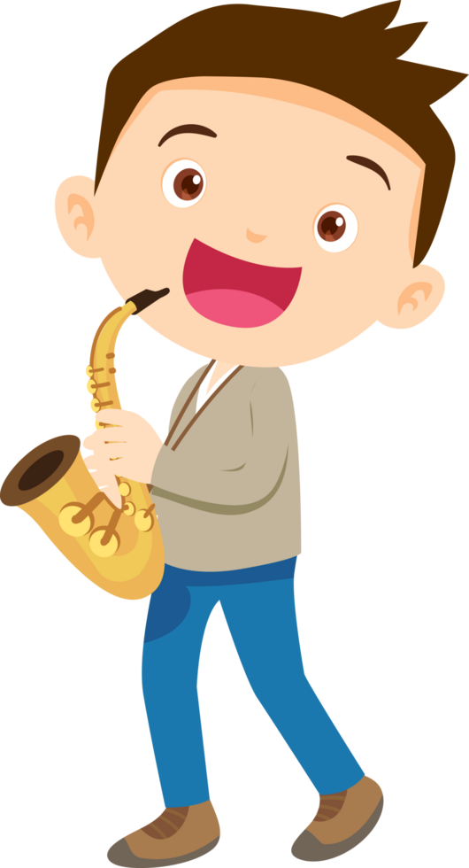musical kid children playing music instrument png