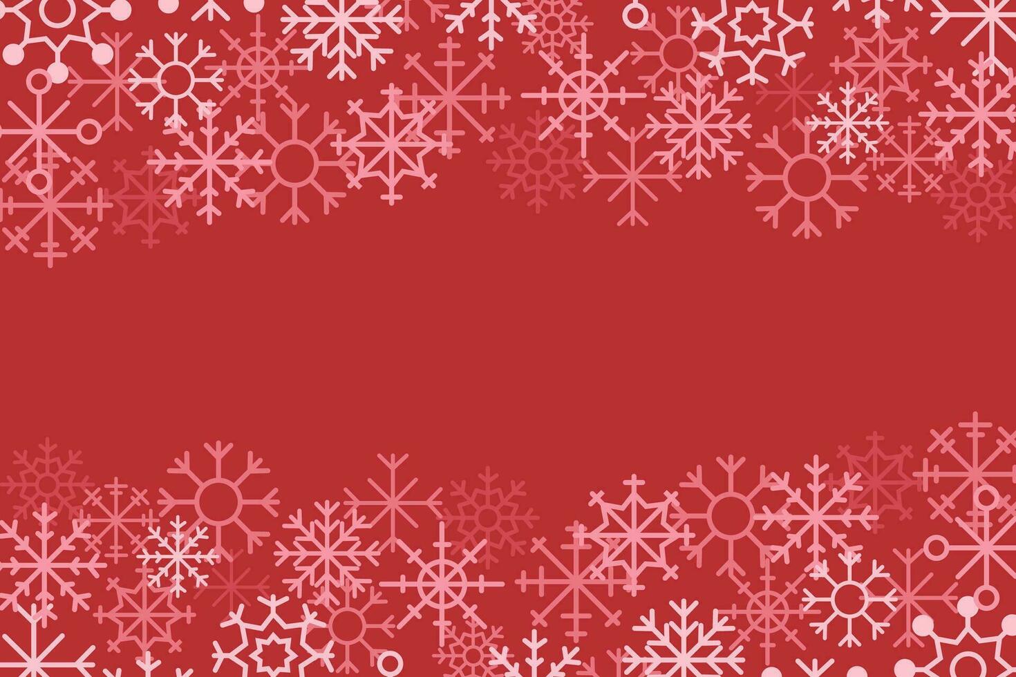 copo de nieve Navidad marco. blanco copos de nieve en rojo bandera. celebracion diseño. vector ilustración