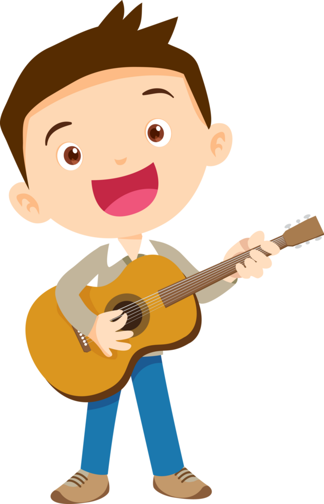 musical kid children playing music instrument png