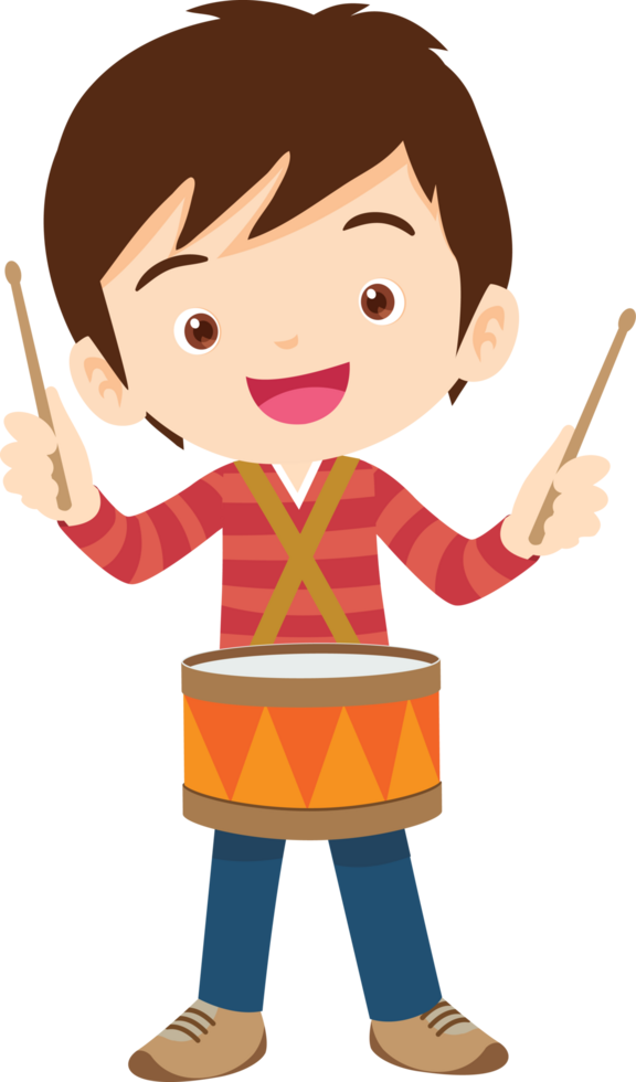musical kid children playing music instrument png