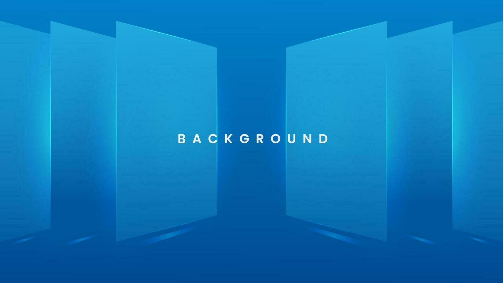 Modern blue background with mirror blue background vertical frame vector