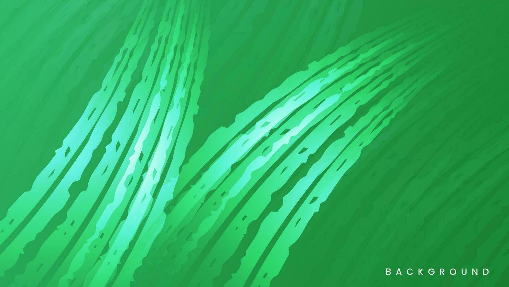 Curved green stripes grunge background texture vector