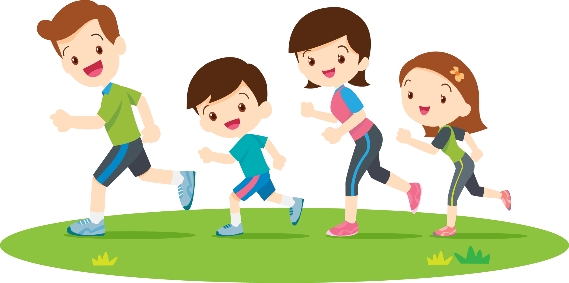 Family character-father mother and children png