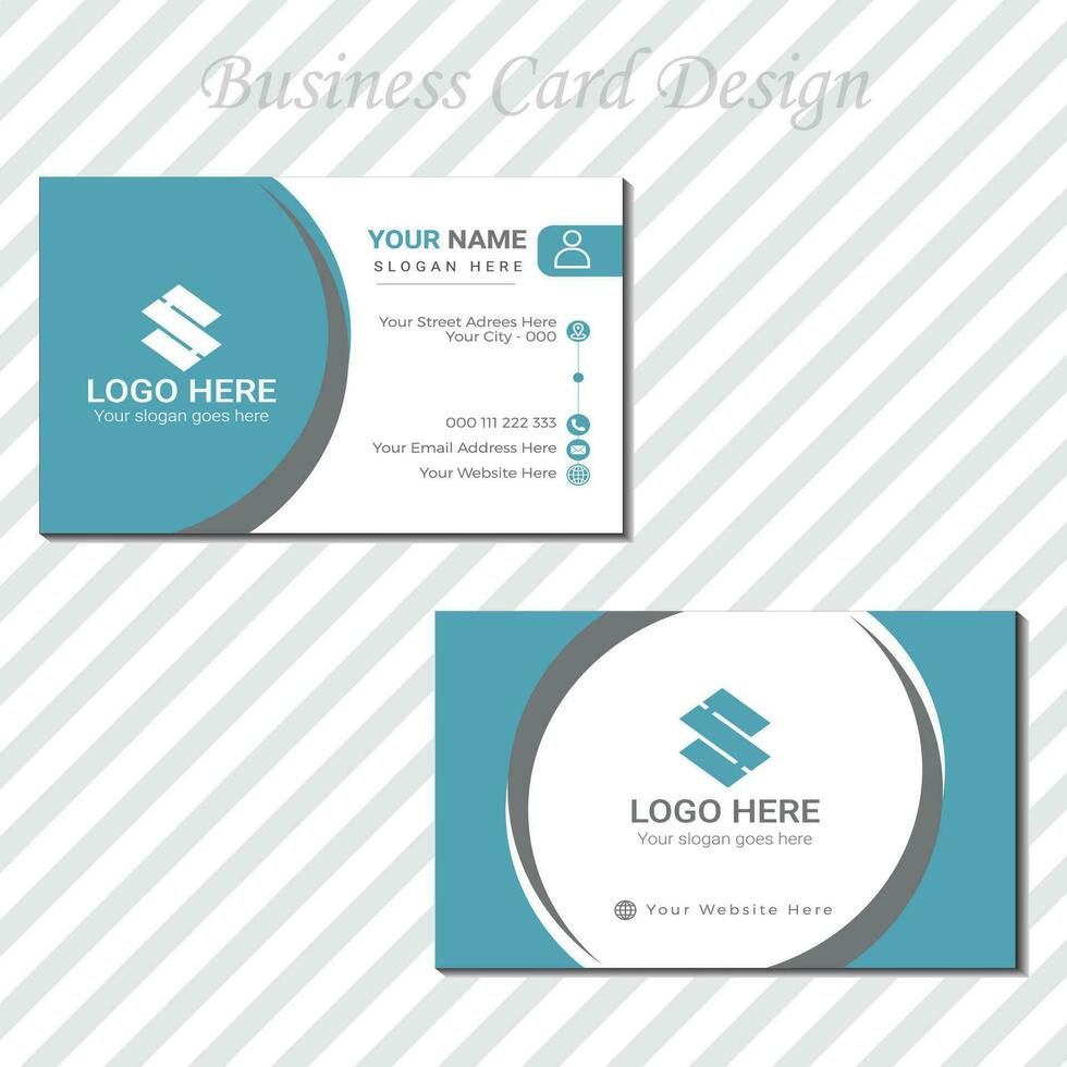 Business card design template. Standard and creative business card. vector