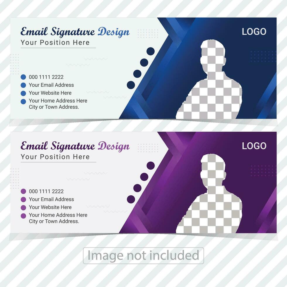 Creative and standard Email Signature Design vector