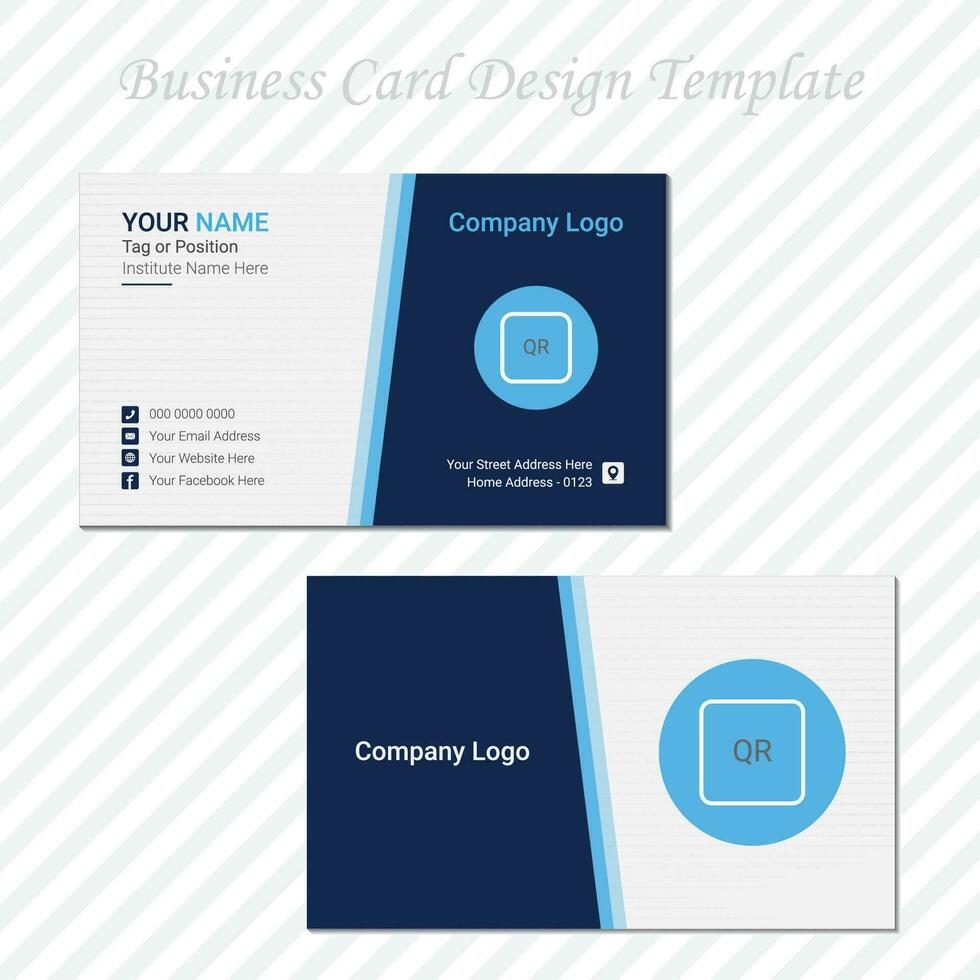 Business card design template. Standard and creative business card. vector