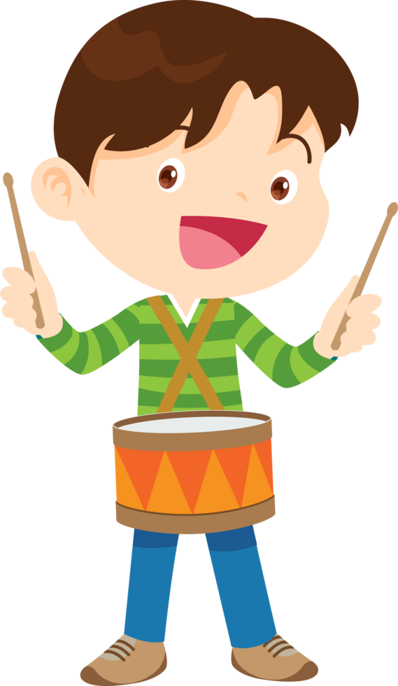 musical kid children playing music instrument png