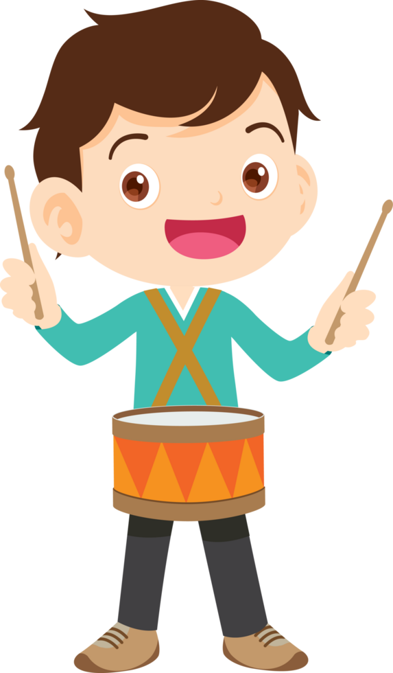 musical kid children playing music instrument png