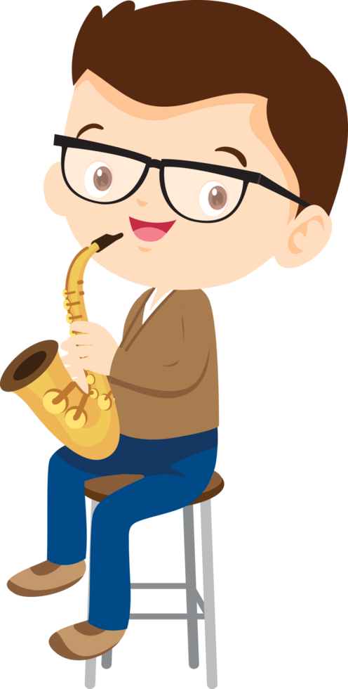 musical kid children playing music instrument png