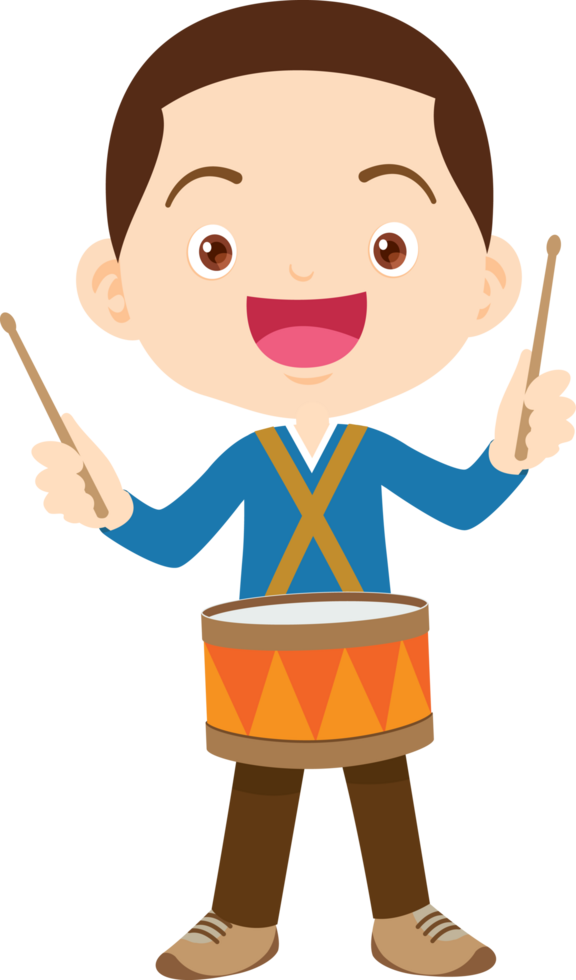 musical kid children playing music instrument png