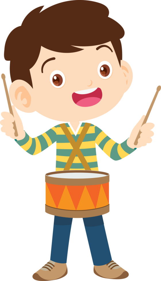 musical kid children playing music instrument png