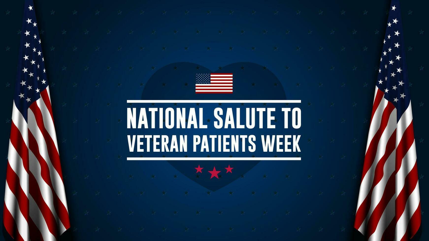National Salute To Veteran Patients Week Background Vector Illustration