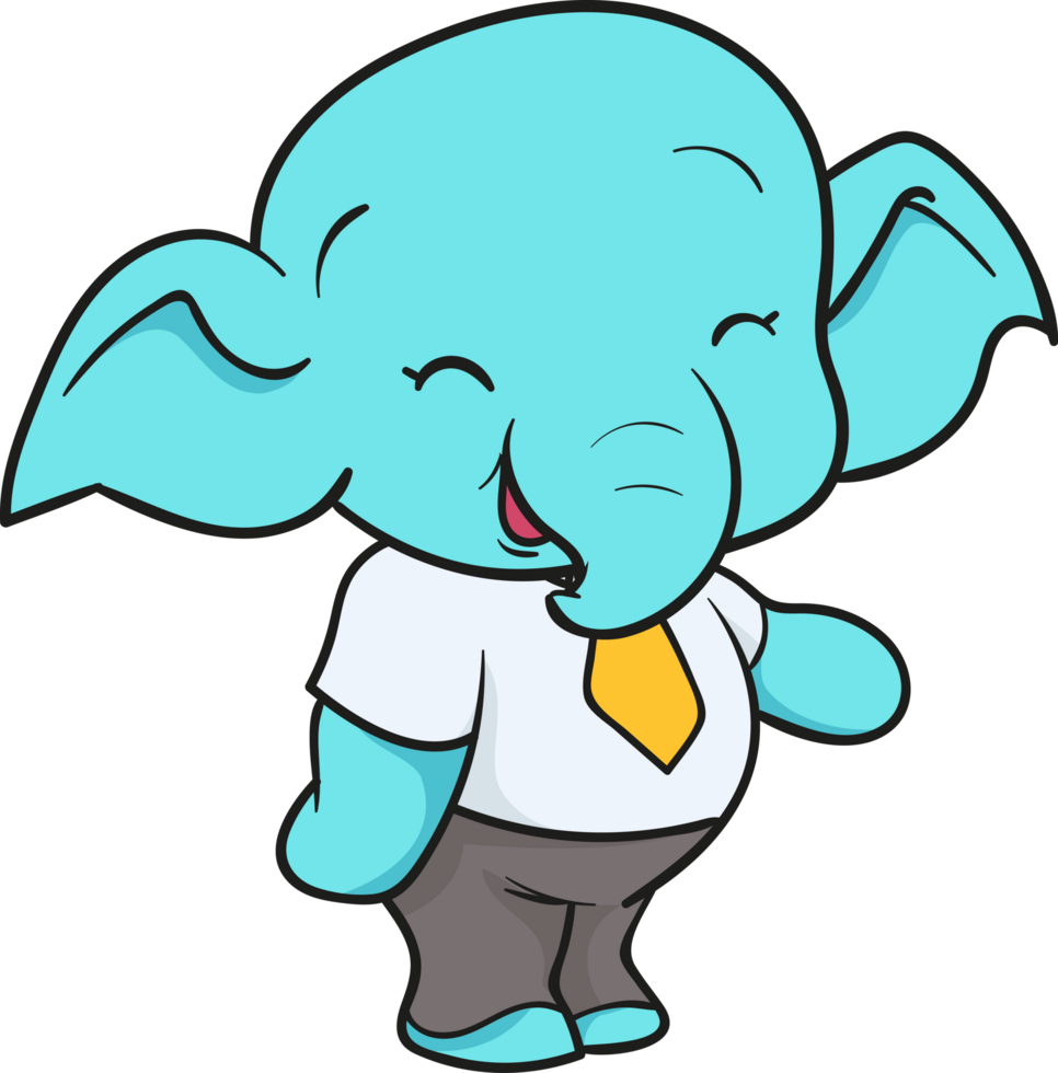 cute elephant cartoon mascot character 34096636 PNG