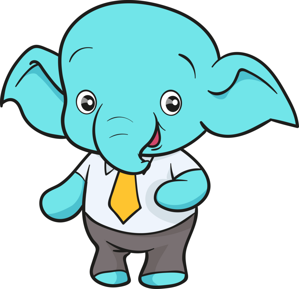 cute elephant cartoon mascot character 34096764 PNG