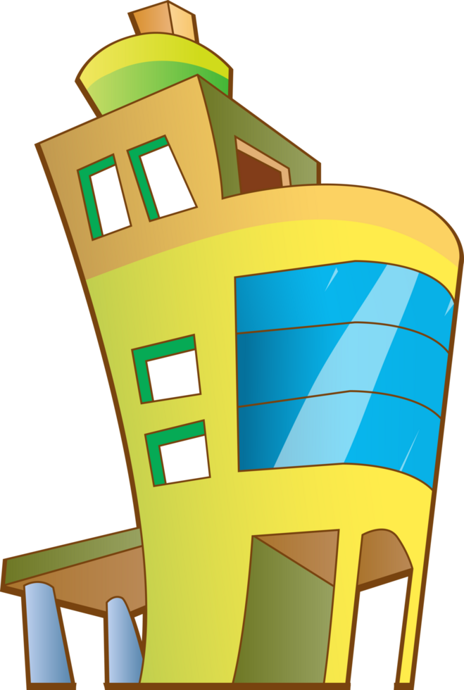 cute Building Cartoon constructions png