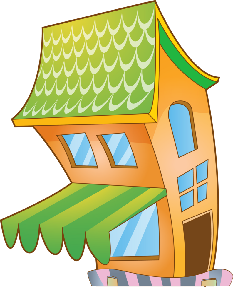 cute Building Cartoon constructions png