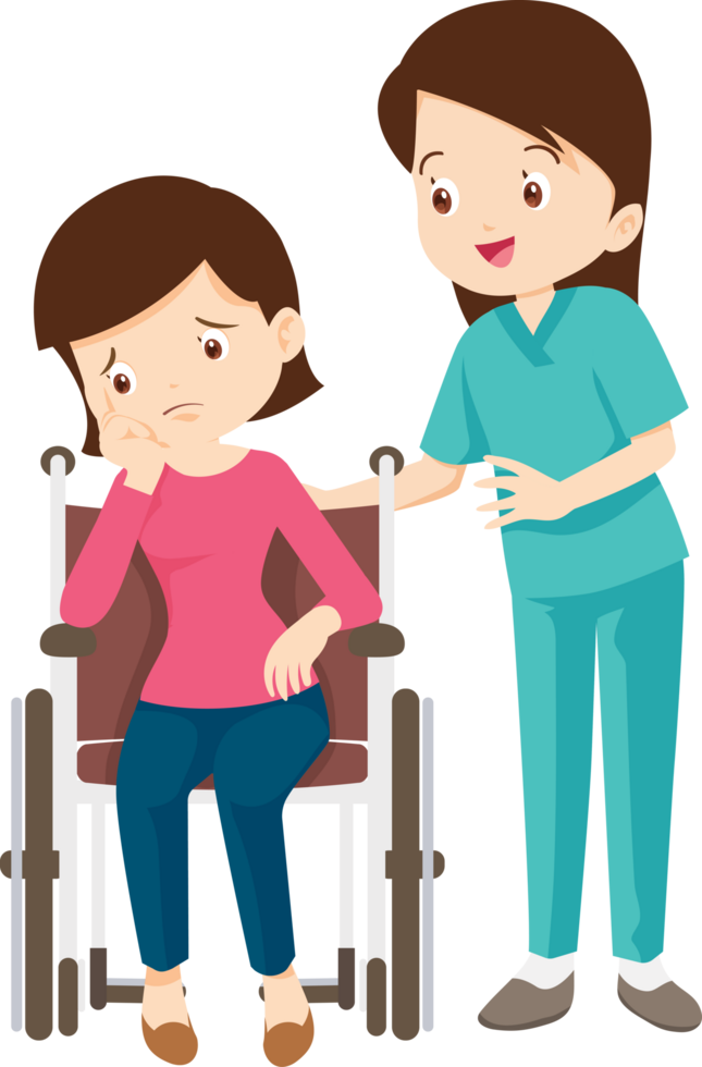 Wheelchair people for elderly and handicapped patients png