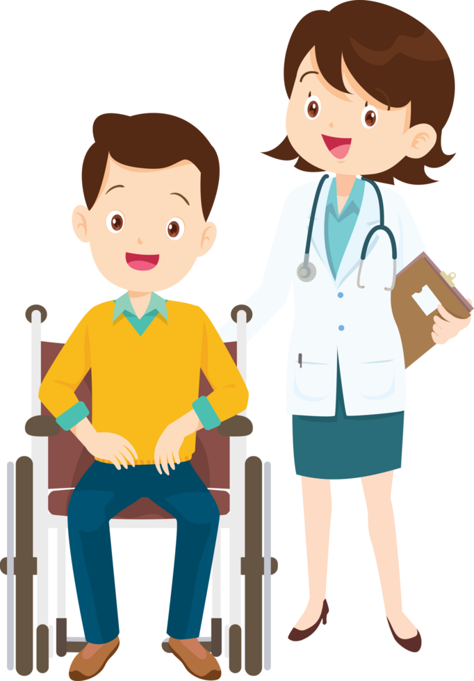 Wheelchair people for elderly and handicapped patients png