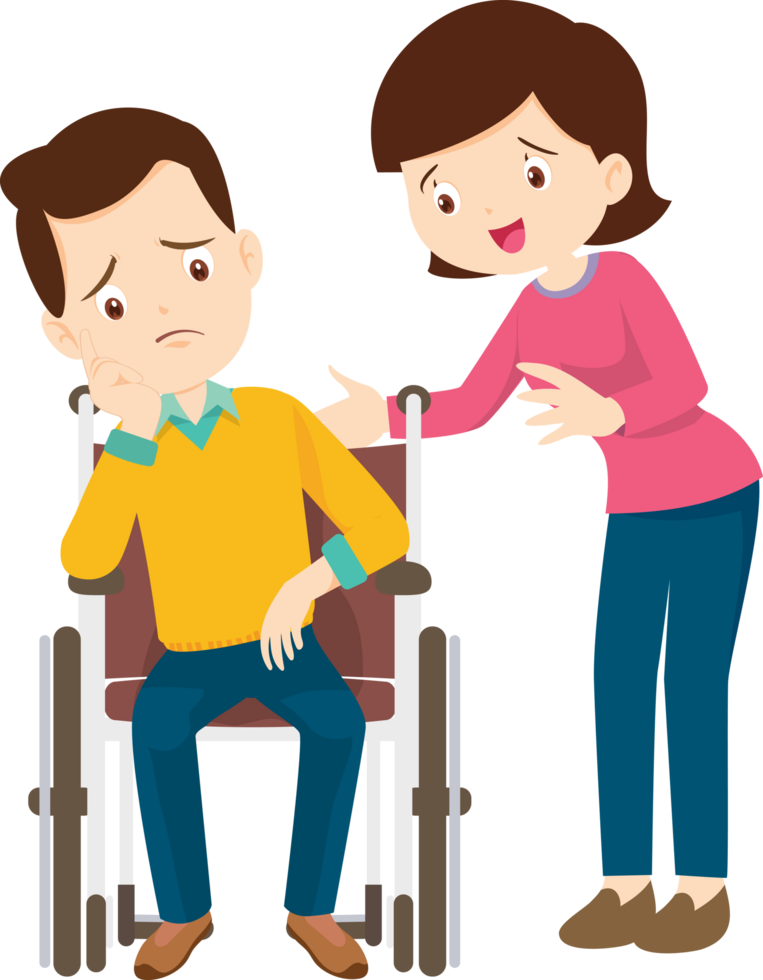 Wheelchair people for elderly and handicapped patients png