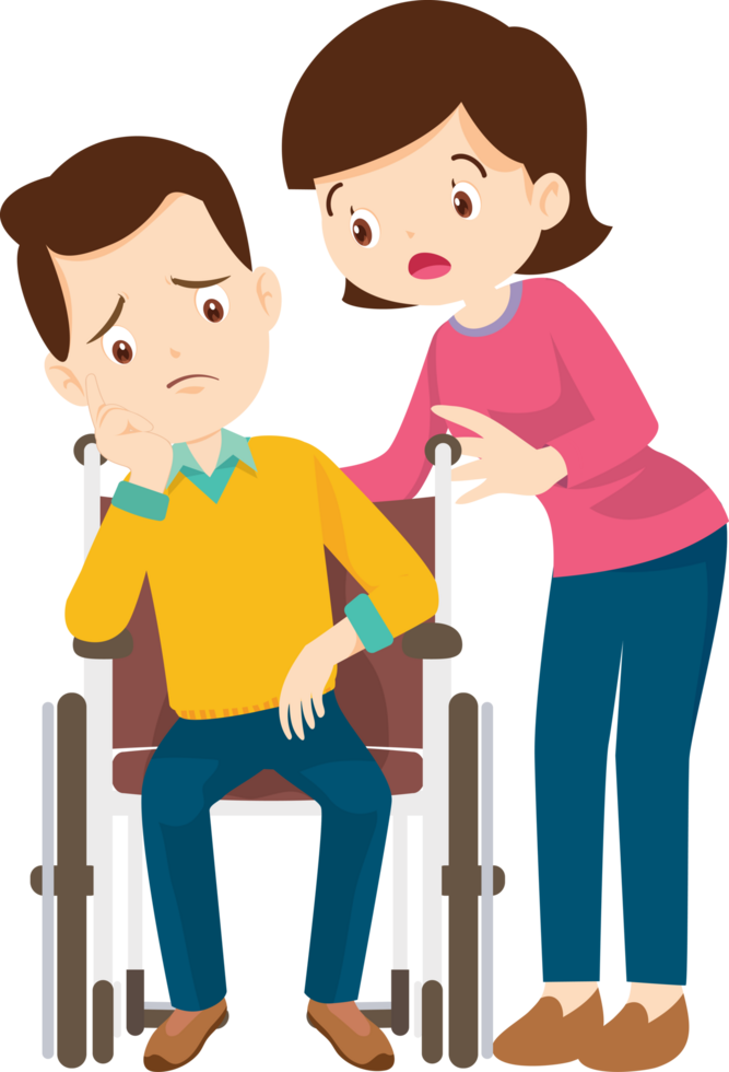 Wheelchair people for elderly and handicapped patients png