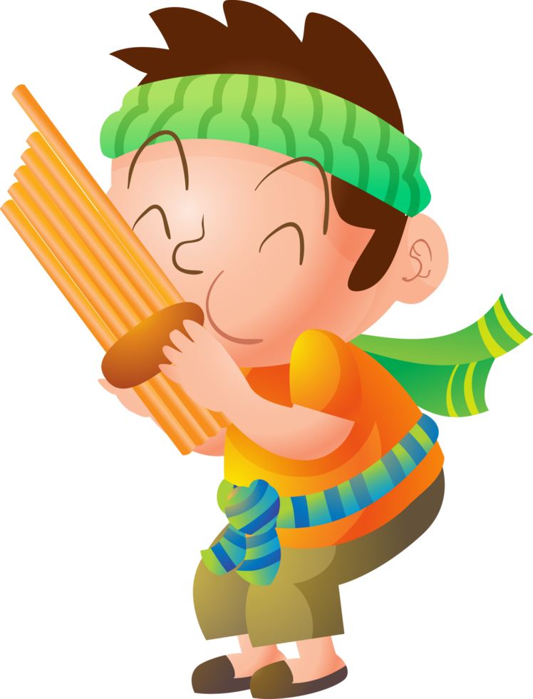 thai traditional cartoon character and element png