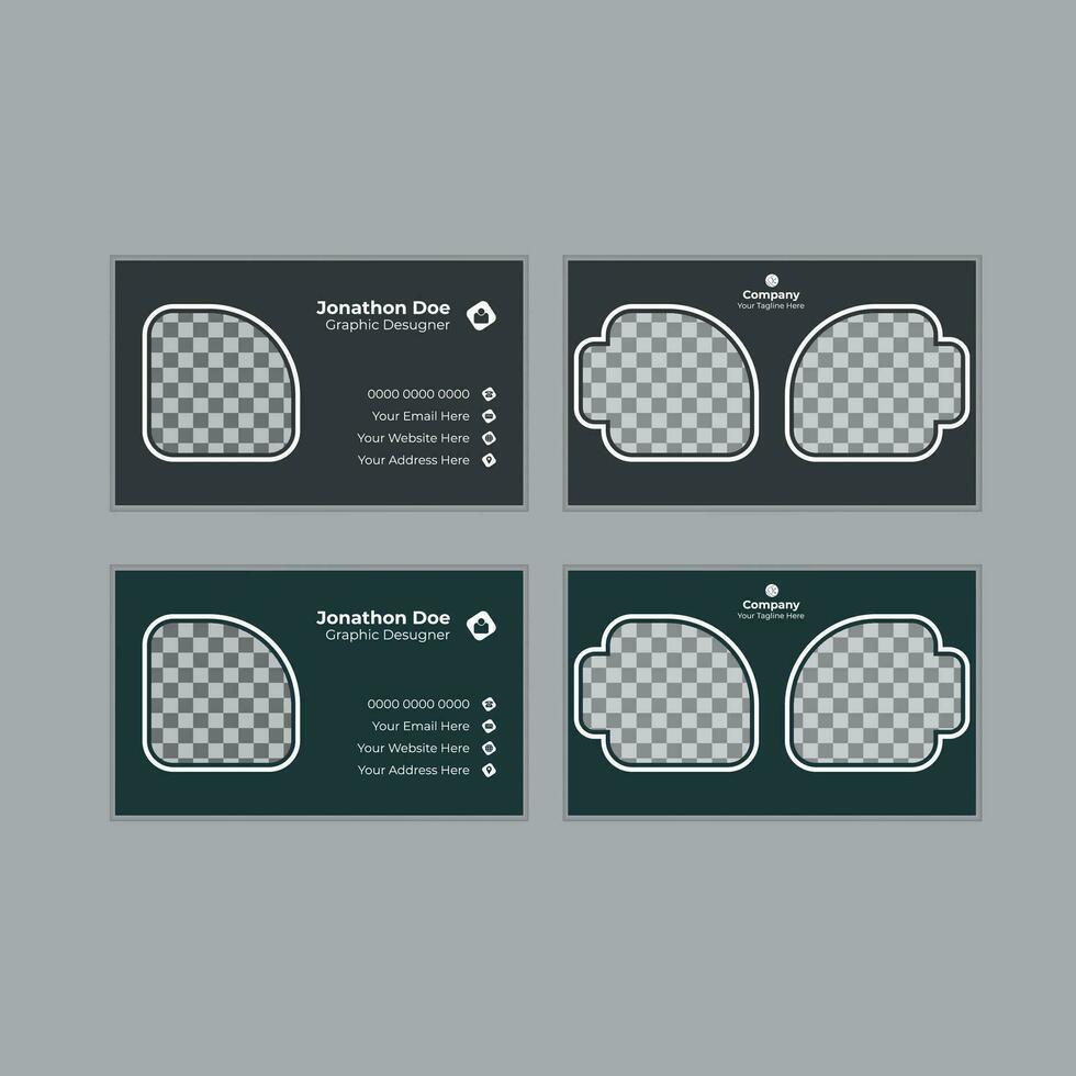 Creative modern name card and business card, Print. vector