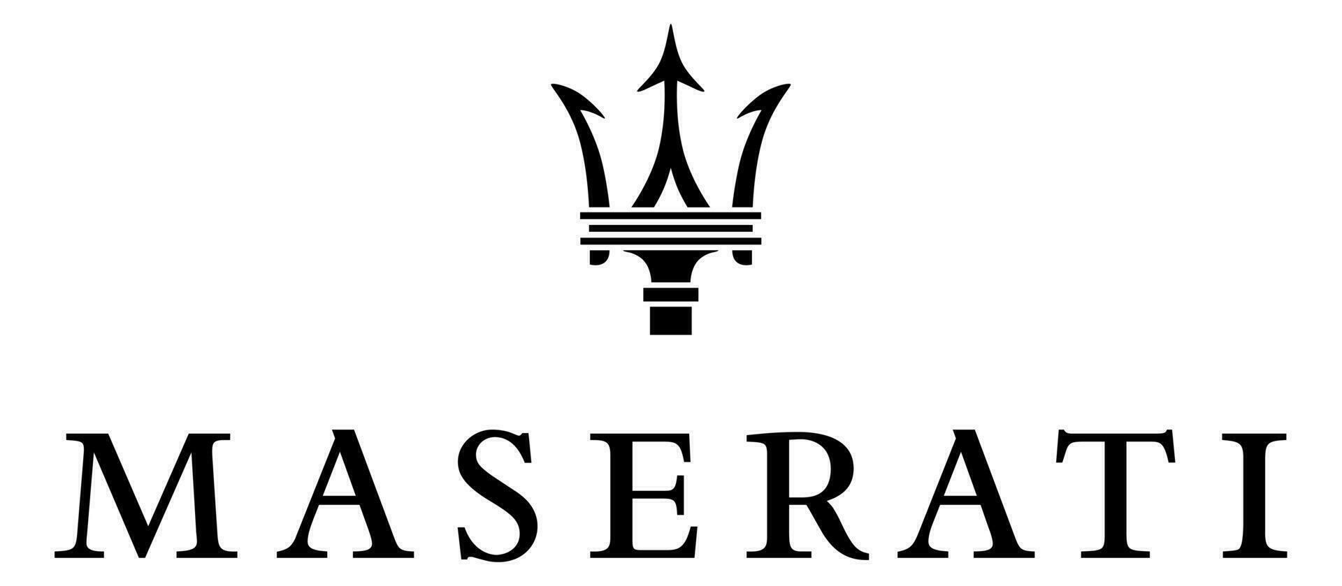 maserati coche logo icono firmar símbolo vector