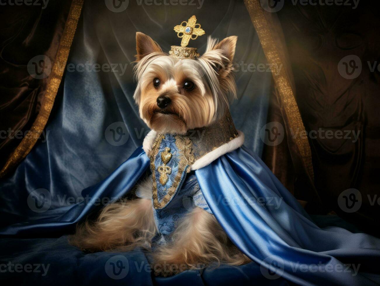 Regal dog with a regal stance in a royal setting AI Generative photo