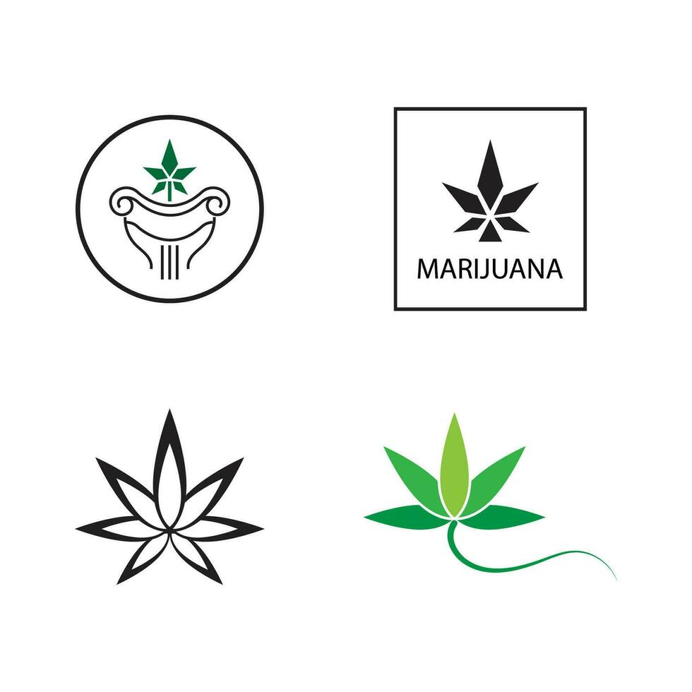 Cannabis logo vector and symbol