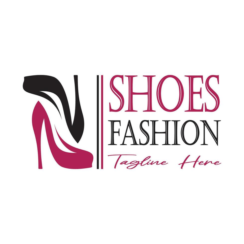 logo para De las mujeres alto tacón Zapatos ese es elegante y lujoso y femenino. logo para negocio, De las mujeres zapato comercio, moda, zapato compañía, belleza. vector