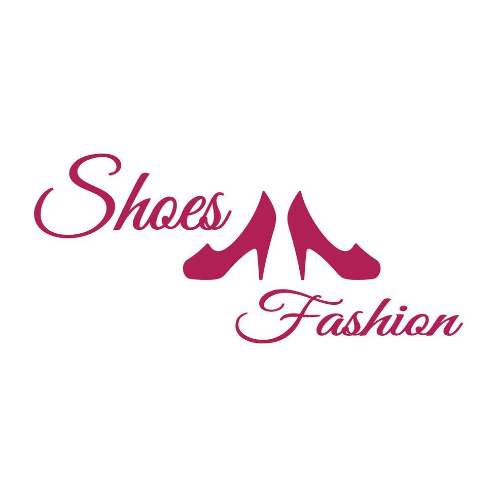 Logo for women's high heel shoes that is elegant and luxurious and feminine. Logo for business, women's shoe shop, fashion, shoe company, beauty. vector