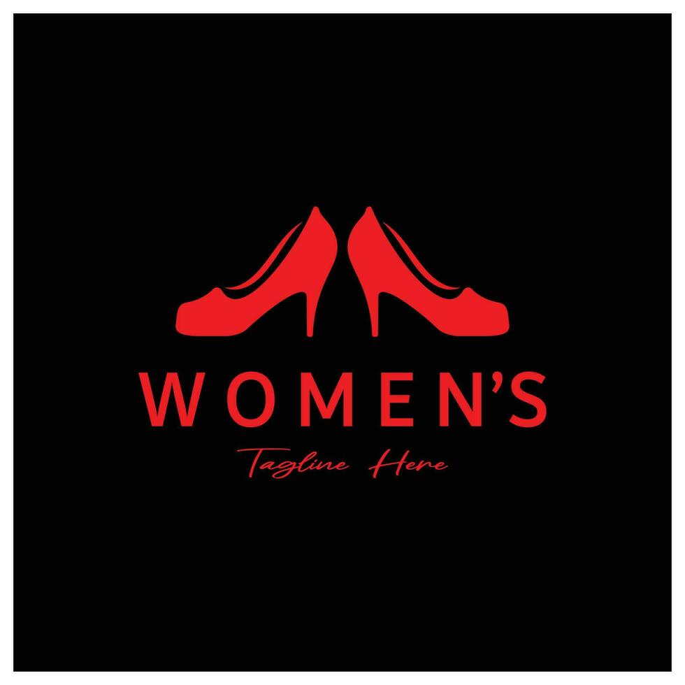 logo para De las mujeres alto tacón Zapatos ese es elegante y lujoso y femenino. logo para negocio, De las mujeres zapato comercio, moda, zapato compañía, belleza. vector