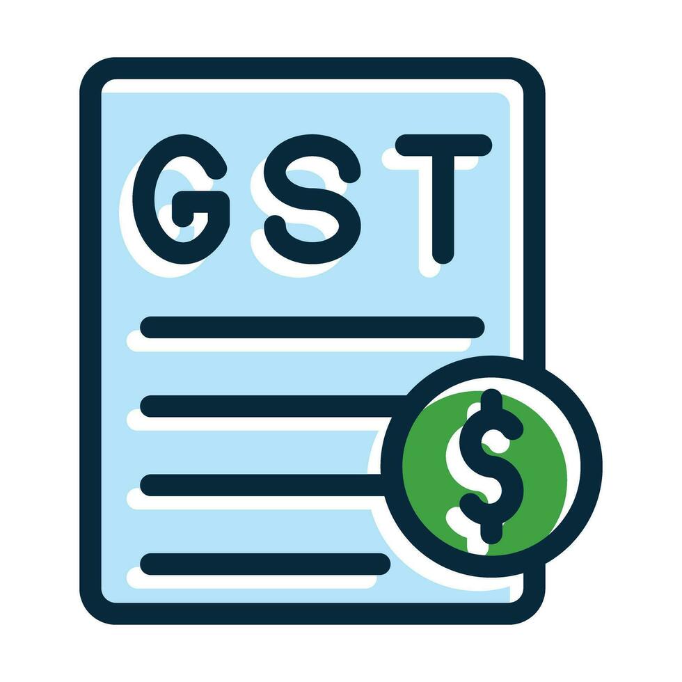 Gst Vector Thick Line Filled Dark Colors